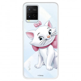 Funda para Vivo Y33s Oficial de Disney Marie Silueta - Los Aristogatos