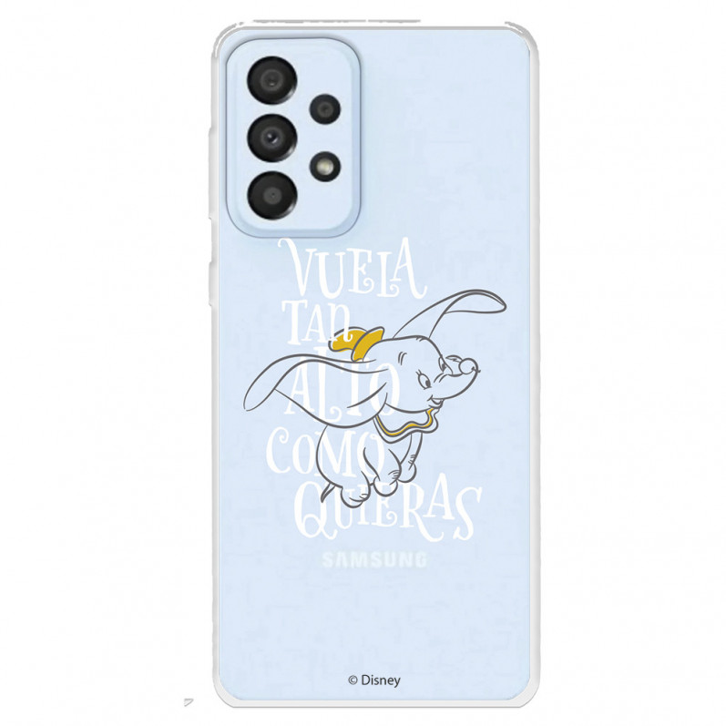 Funda para Samsung Galaxy A33 5G Oficial de Disney Dumbo Vuela tan Alto - Dumbo