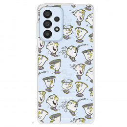 Funda para Samsung Galaxy A33 5G Oficial de Disney Chip Potts Siluetas - La Bella y la Bestia