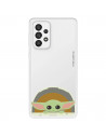 Funda para Samsung Galaxy A73 5G Oficial de Star Wars Baby Yoda Sonrisas - The Mandalorian