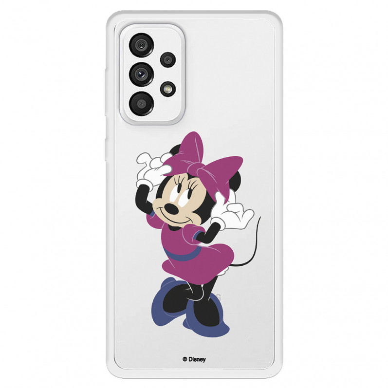 Funda para Samsung Galaxy A73 5G Oficial de Disney Minnie Rosa - Clásicos Disney