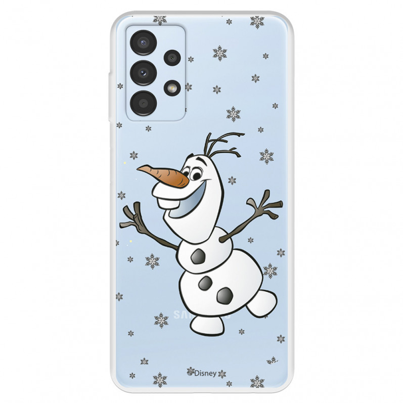 Funda para Samsung Galaxy A13 4G Oficial de Disney Olaf Transparente - Frozen