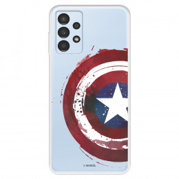 Funda para Samsung Galaxy A13 4G Oficial de Marvel Capitán América Escudo Transparente - Marvel