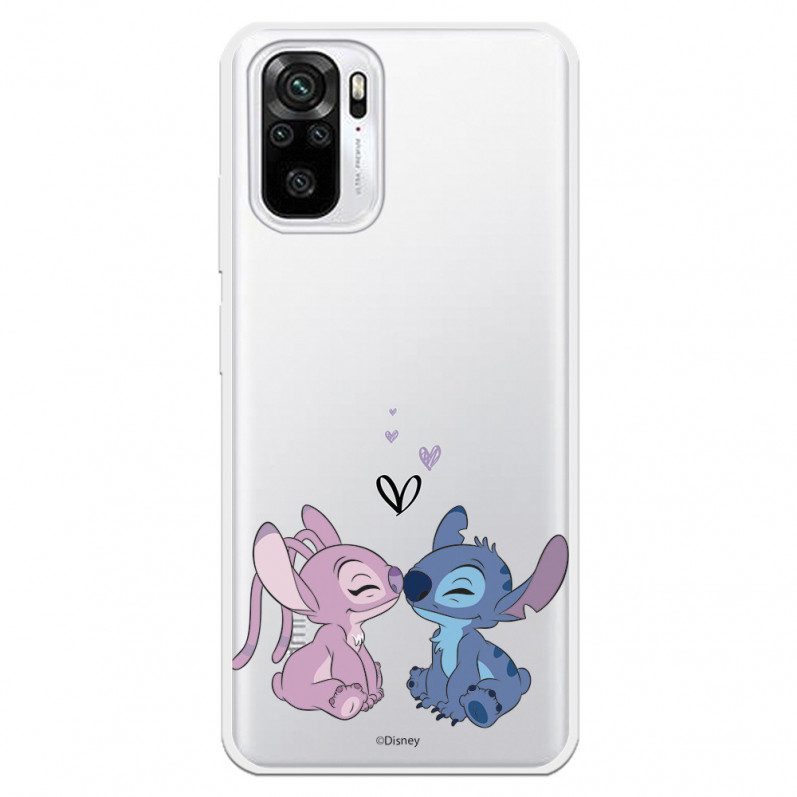 Hülle für Xiaomi Redmi Note 10 Offizieller Disney Angel & Stitch Kiss - Lilo & Stitch