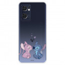 Funda para Oppo Find X5 Lite Oficial de Disney Angel & Stitch Beso - Lilo & Stitch