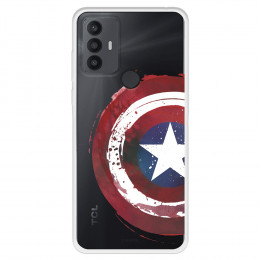 Funda para TCL 30 SE Oficial de Marvel Capitán América Escudo Transparente - Marvel