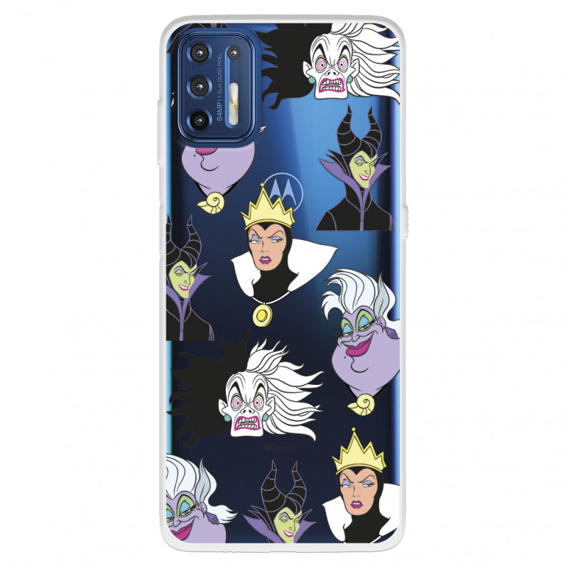 Funda para Motorola Moto G9 Plus Oficial de Disney Villanas Patrón - Villanas Disney