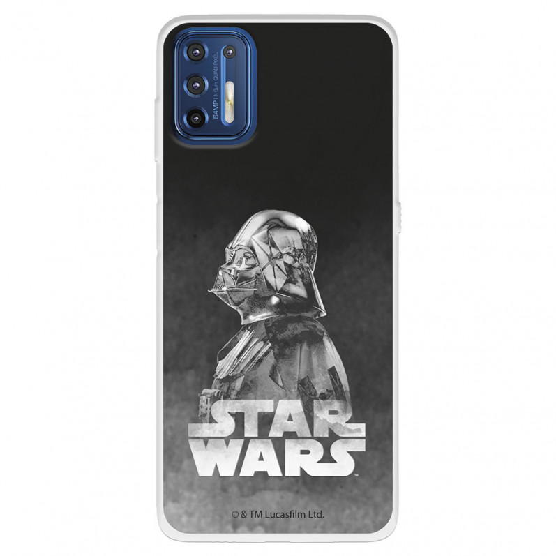 Funda para Motorola Moto G9 Plus Oficial de Star Wars Darth Vader Fondo negro - Star Wars