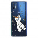 Funda para Motorola Moto G9 Plus Oficial de Disney Olaf Transparente - Frozen