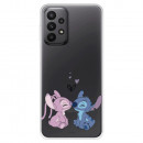 Funda para Samsung Galaxy A23 5G Oficial de Disney Angel & Stitch Beso - Lilo & Stitch