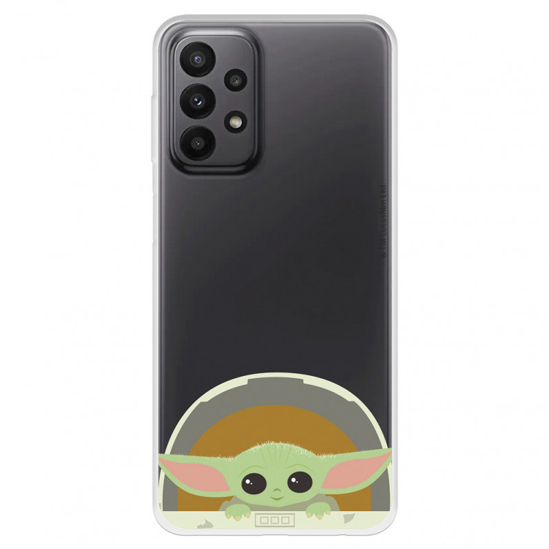 Funda para Samsung Galaxy A23 5G Oficial de Star Wars Baby Yoda Sonrisas - The Mandalorian