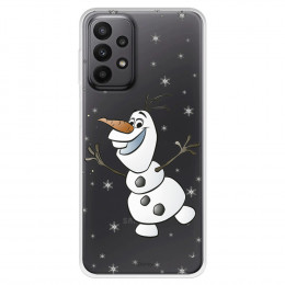 Funda para Samsung Galaxy A23 5G Oficial de Disney Olaf Transparente - Frozen