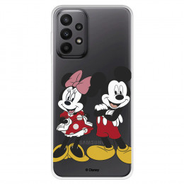 Funda para Samsung Galaxy A23 5G Oficial de Disney Mickey y Minnie Posando - Clásicos Disney