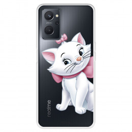 Funda para OPPO A76 Oficial de Disney Marie Silueta - Los Aristogatos