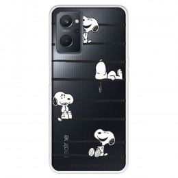 Funda para OPPO A76 Oficial de Peanuts Snoopy rayas - Snoopy