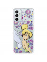 Funda para Samsung Galaxy M23 5G Oficial de Disney Campanilla Flores - Peter Pan