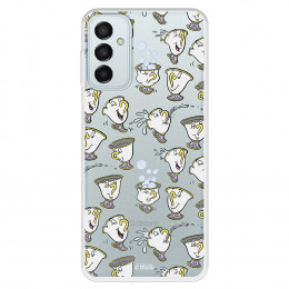 Funda para Samsung Galaxy M23 5G Oficial de Disney Chip Potts Siluetas - La Bella y la Bestia