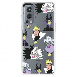 Funda para OnePlus Nord CE 2 Oficial de Disney Villanas Patrón - Villanas Disney