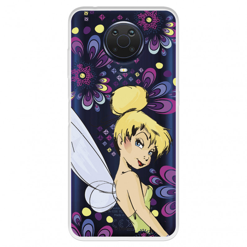 Funda para Nokia G10 Oficial de Disney Campanilla Flores - Peter Pan