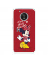 Funda para Motorola Moto G5 Oficial de Disney Minnie Mad About - Clásicos Disney