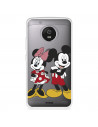 Funda para Motorola Moto G5 Oficial de Disney Mickey y Minnie Posando - Clásicos Disney