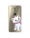 Funda para Motorola Moto G6 Play Oficial de Disney Marie Silueta - Los Aristogatos