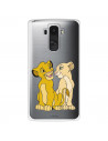 Funda para LG G4 Oficial de Disney Simba y Nala Silueta - El Rey León