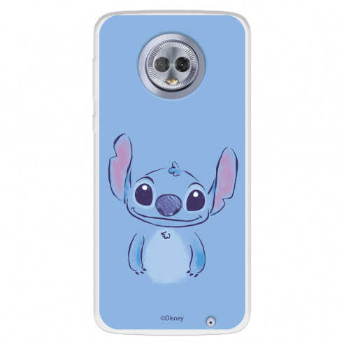 Funda para Motorola Moto G6 Plus Oficial de Disney Stitch Azul - Lilo & Stitch