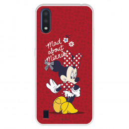 Funda para Samsung Galaxy A01 Oficial de Disney Minnie Mad About - Clásicos Disney