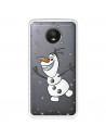 Funda para Motorola Moto E4 Oficial de Disney Olaf Transparente - Frozen