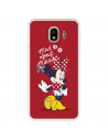 Funda para Samsung Galaxy J4 2018 Oficial de Disney Minnie Mad About - Clásicos Disney