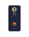 Funda para Motorola Moto G6 Play del FC Barcelona Barsa Fondo Azul  - Licencia Oficial FC Barcelona