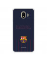 Funda para Samsung Galaxy J4 2018 del FC Barcelona Barsa Fondo Azul  - Licencia Oficial FC Barcelona