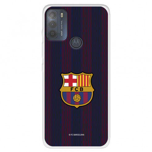 Funda para Motorola Moto G50 5G del FC Barcelona Rayas Blaugrana  - Licencia Oficial FC Barcelona