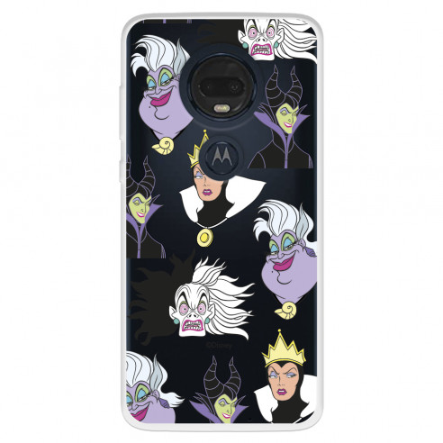 Funda para Motorola Moto G7 Plus Oficial de Disney Villanas Patrón - Villanas Disney