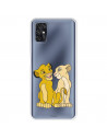 Funda para ZTE Blade V2020 Oficial de Disney Simba y Nala Silueta - El Rey León