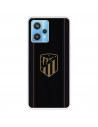 Funda para Realme 9 Pro+ del Atlético de Madrid Escudo Dorado Fondo Negro - Licencia Oficial Atlético de Madrid