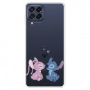 Funda para Samsung Galaxy M53 Oficial de Disney Angel & Stitch Beso - Lilo & Stitch