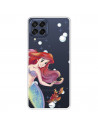 Funda para Samsung Galaxy M53 Oficial de Disney Ariel y Sebastián Burbujas - La Sirenita