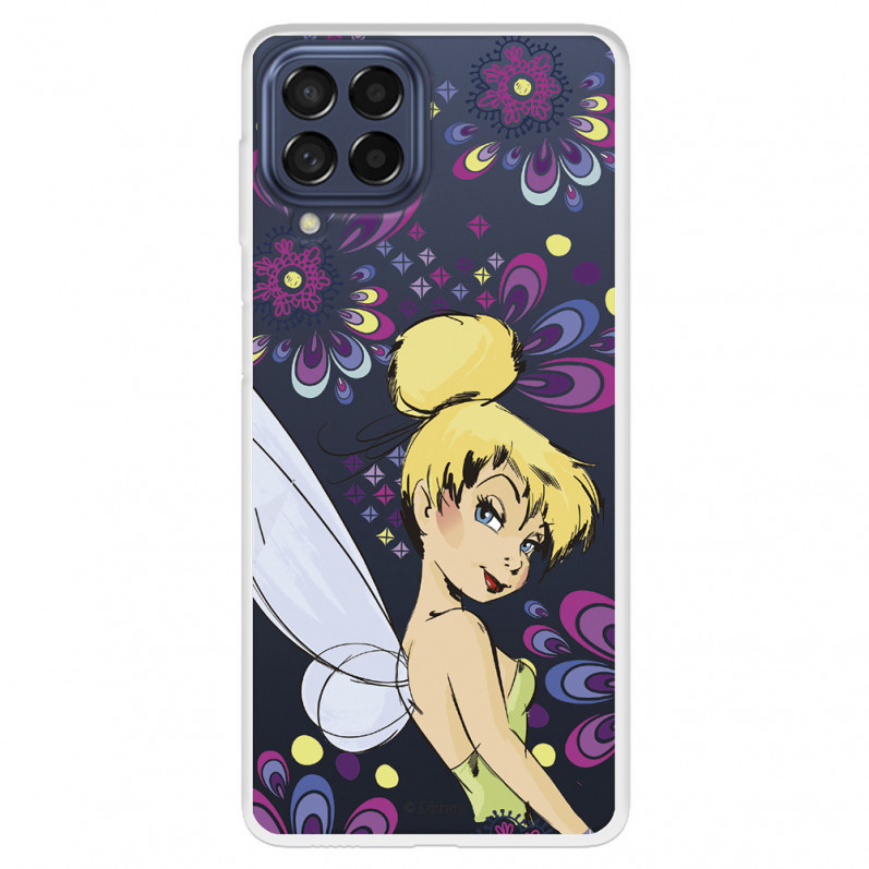 Funda para Samsung Galaxy M53 Oficial de Disney Campanilla Flores - Peter Pan