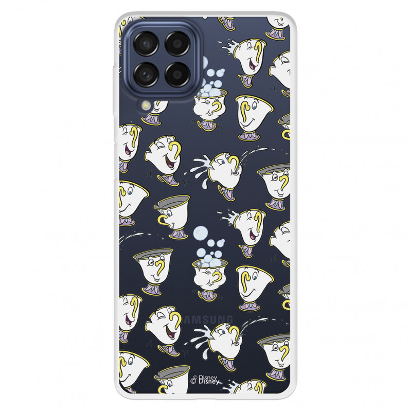 Funda para Samsung Galaxy M53 Oficial de Disney Chip Potts Siluetas - La Bella y la Bestia