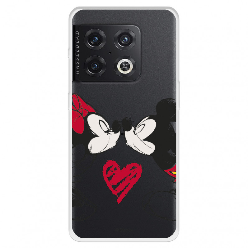 Funda para OnePlus 10 Pro Oficial de Disney Mickey y Minnie Beso - Clásicos Disney