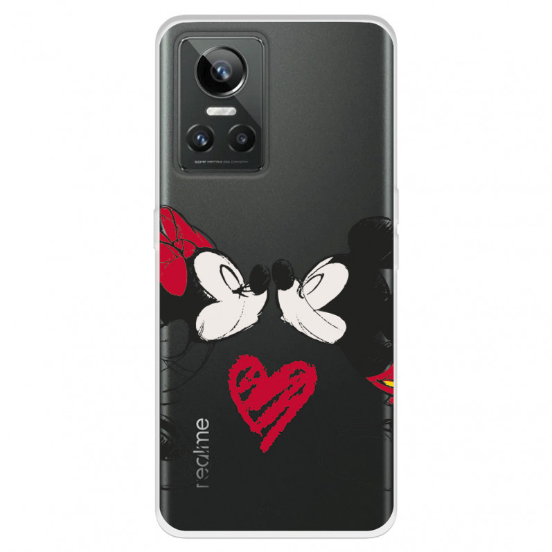 Funda para Realme GT Neo 3 Oficial de Disney Mickey y Minnie Beso - Clásicos Disney