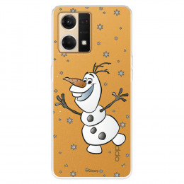 Funda para Oppo Reno 7 4G Oficial de Disney Olaf Transparente - Frozen