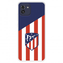 Funda para Samsung Galaxy A03 del Atlético de Madrid Escudo Fondo Atletico  - Licencia Oficial Atlético de Madrid