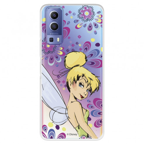 Hülle für Vivo Y52 5G Offizielle Disney Tinkerbell Flowers - Peter Pan