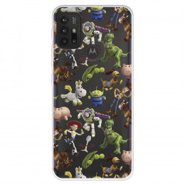 Funda para Motorola Moto G30 Oficial de Disney Muñecos Toy Story Siluetas - Toy Story