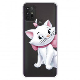 Funda para Motorola Moto G10 Oficial de Disney Marie Silueta - Los Aristogatos