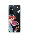 Funda para Oppo Reno8 Lite 5G Oficial de Disney Ariel y Sebastián Burbujas - La Sirenita