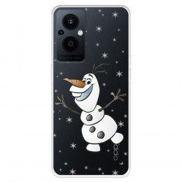 Funda para Oppo Reno8 Lite 5G Oficial de Disney Olaf Transparente - Frozen